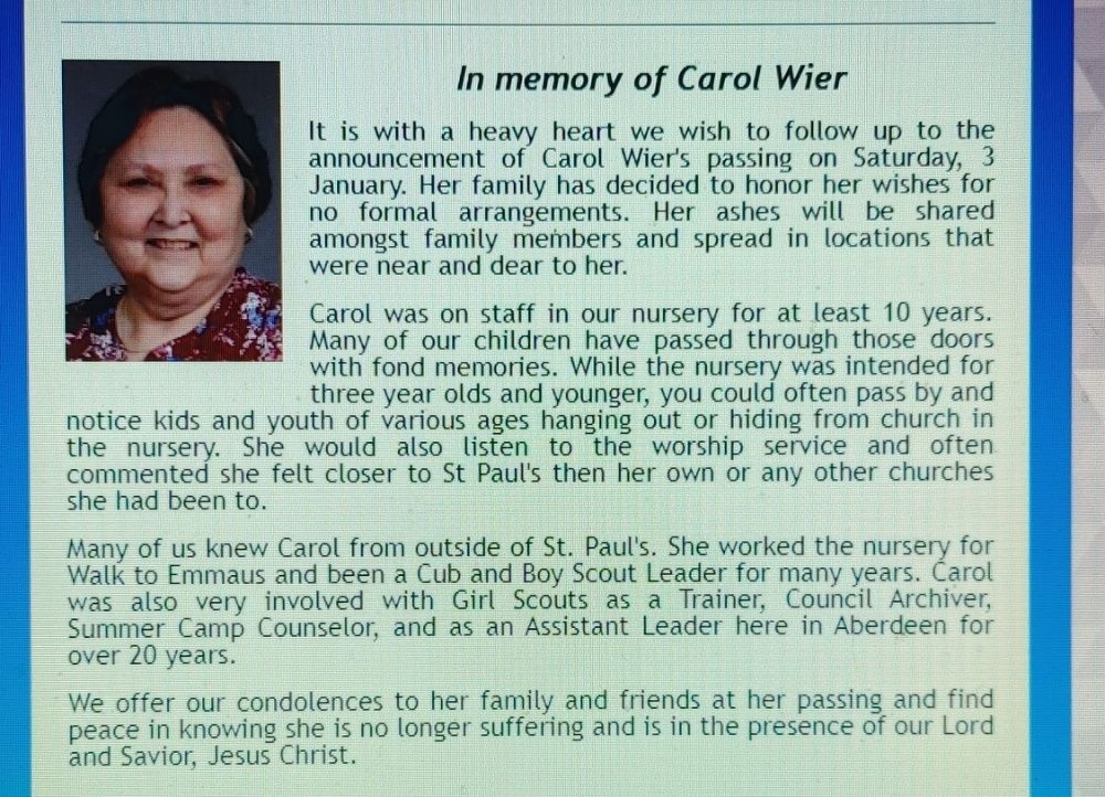 Memorial wall photo